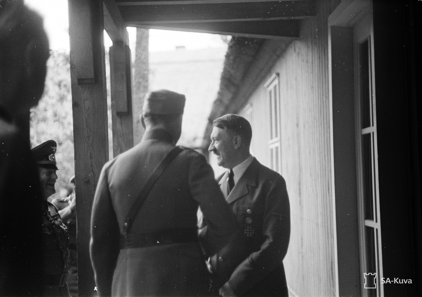 Adolf Hitler and Gustav Mannerheim at the Wolfsschanze 